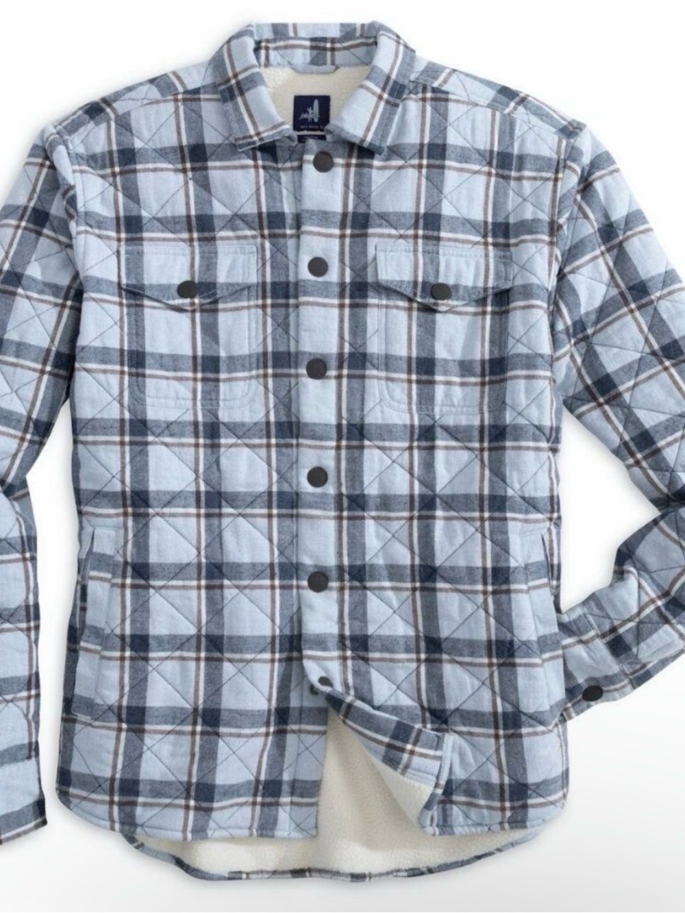 Johnnie-o Carmine Quilted Plaid Flannel Jacket Shirt - whistling straits XL